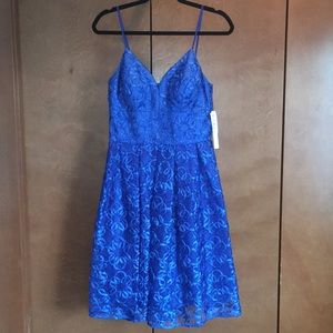Nicole Miller royal blue cocktail dress
